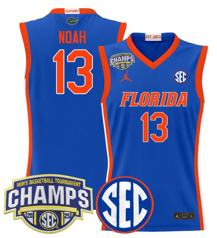 Joakim Noah Jersey #13 Florida Gators 2025 Tournament Champions Patch Basketball - Image 4