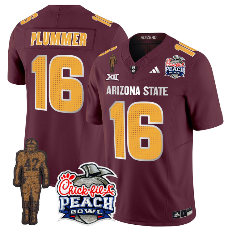 Jake Plummer Jersey #16 Arizona State Peach Bowl Patch V2 Stitched Football - Image 8