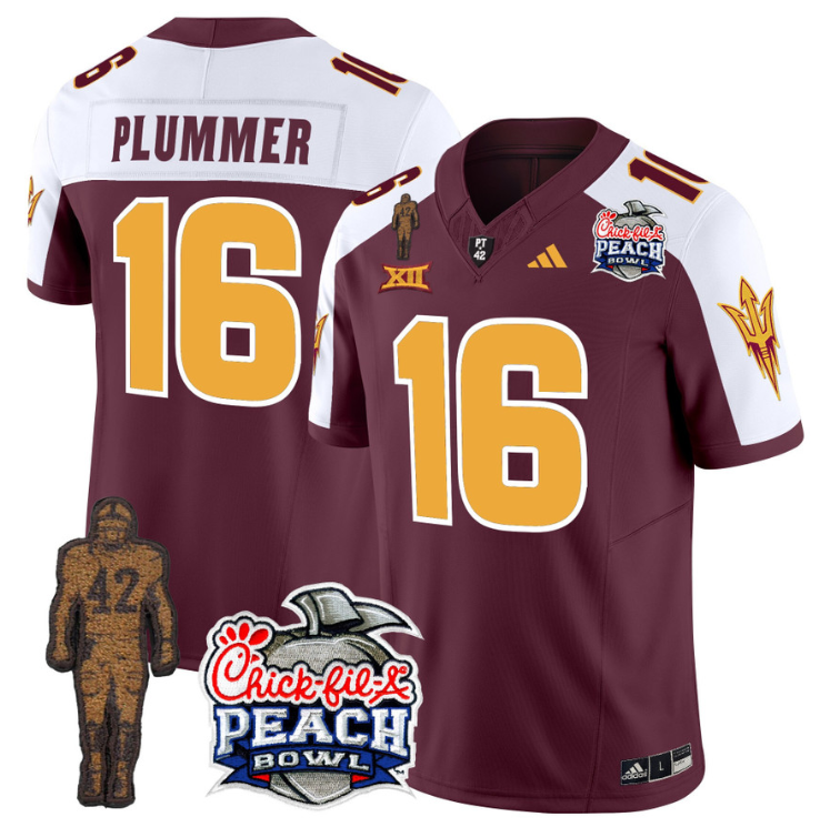 Jake Plummer Jersey #16 Arizona State Peach Bowl Patch V2 Stitched Football - Image 4