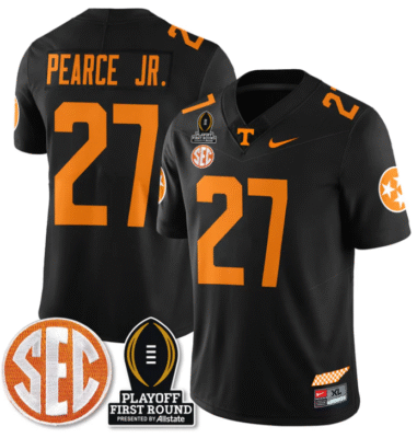 James Pearce Jr Jersey #27 Tennessee Vols Playoff First Round Patch Football Stitched