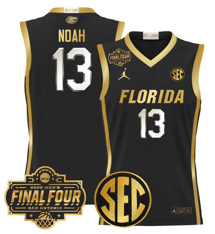 Joakim Noah Jersey #13 Florida Gators 2025 Final Four Patch Stitched Basketball