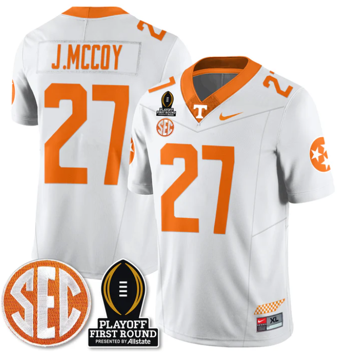 Jermod McCoy Jersey #27 Tennessee Vols Playoff First Round Patch Football Stitched - Image 2