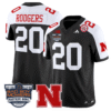 Johnny Rodgers Jersey #20 Nebraska Cornhuskers 2025 Pinstripe Bowl Patch Stitched Football