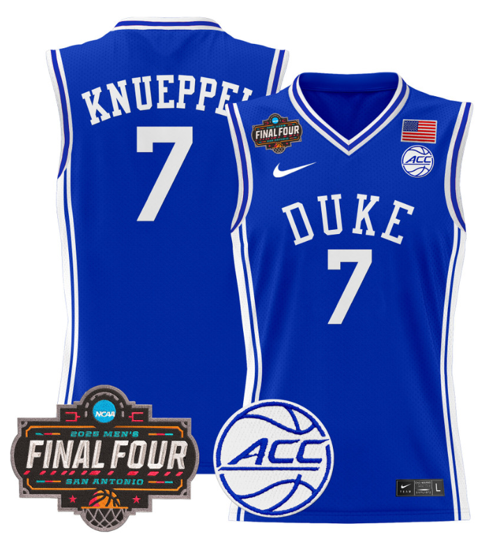 Kon Knueppel Jersey #7 Duke Blue Devils 2025 Final Four Patch Stitched Basketball - Image 3