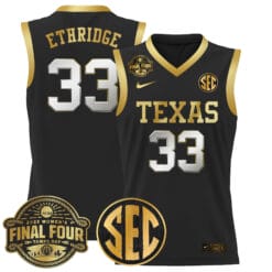 Kamie Ethridge Jersey #33 Texas Longhorns 2025 Sec Final Four Patch Stitched Basketball