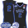 Cooper Flagg Jersey #2 Duke Blue Devils 2025 ACC Champions Stitched Basketball