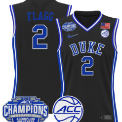Cooper Flagg Jersey #2 Duke Blue Devils 2025 ACC Champions Stitched Basketball