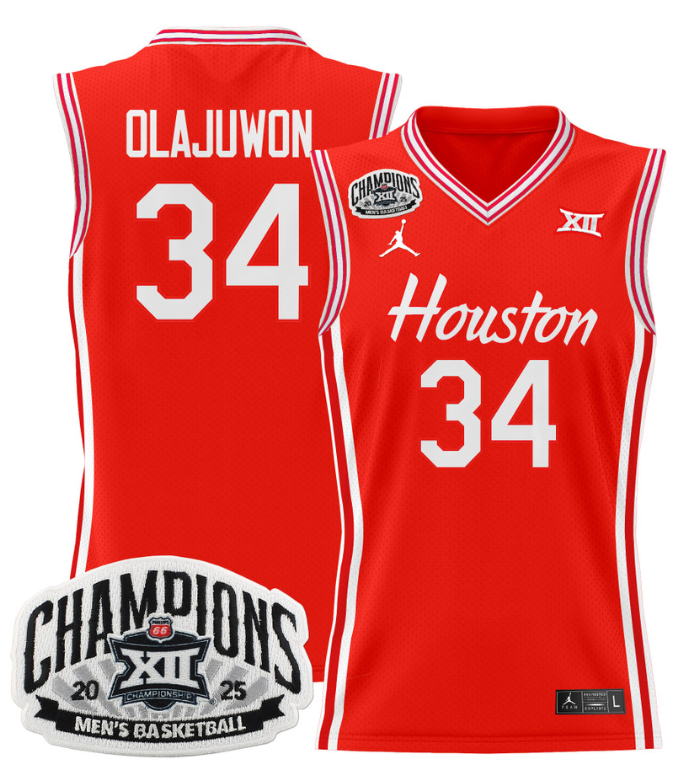 Hakeem Olajuwon Jersey #34 Houston Cougar 2025 Big 12 Champions Basketball - Image 4