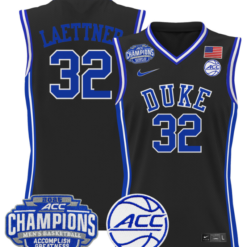 Christian Laettner Jersey #32 Duke Blue Devils 2025 ACC Champions Basketball