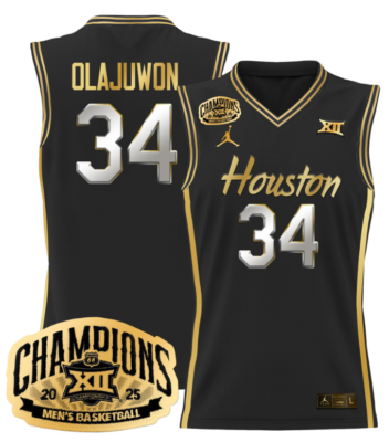 Hakeem Olajuwon Jersey #34 Houston Cougar 2025 Big 12 Champions Basketball