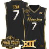 Milos Uzan Jersey #7 Houston Cougars 2025 Final Four Patch Stitched Basketball
