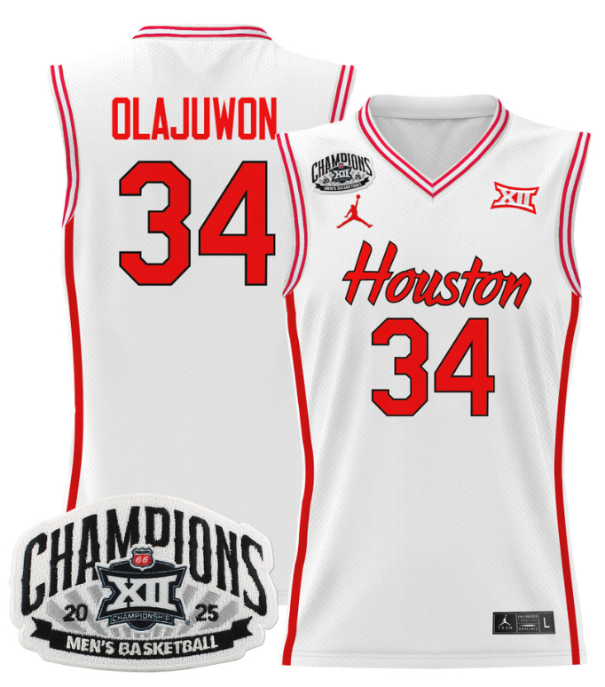 Hakeem Olajuwon Jersey #34 Houston Cougar 2025 Big 12 Champions Basketball - Image 2