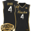 LJ Cryer Jersey #4 Houston Cougar 2025 Big 12 Champions Basketball