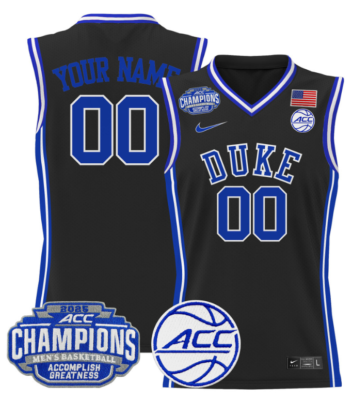 Custom Duke Blue Devils Jersey 2025 ACC Champions Stitched Basketball