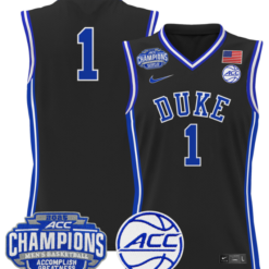 Team Jersey #1 Duke Blue Devils 2025 ACC Champions Stitched Basketball