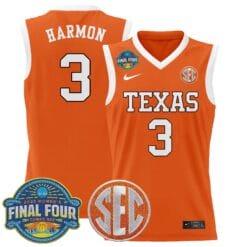 Alternative view of Rori Harmon Jersey #3 Texas Longhorns 2025 Sec Final Four Patch Stitched Basketball