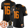 Peyton Manning Jersey #16 Tennessee Vols Playoff First Round Patch Football Stitched