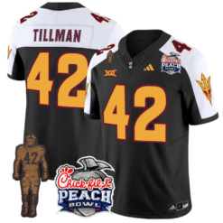 Pat Tillman Jersey #42 Arizona State Peach Bowl Patch Stitched Football