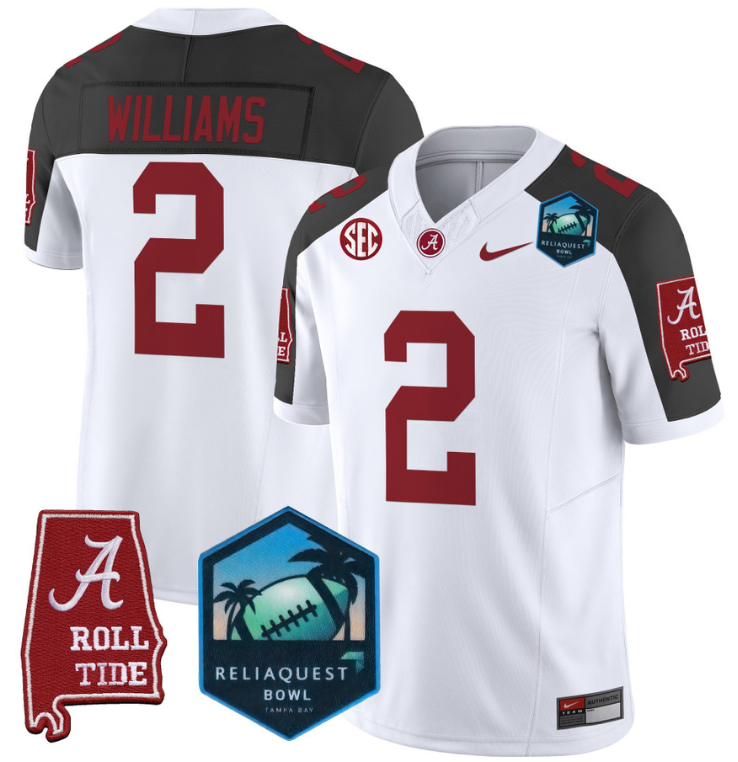 Ryan Williams Jersey #2 Alabama Crimson Tide 2025 ReliaQuest Bowl Stitched Football - Image 3