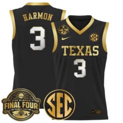 Rori Harmon Jersey #3 Texas Longhorns 2025 Sec Final Four Patch Stitched Basketball
