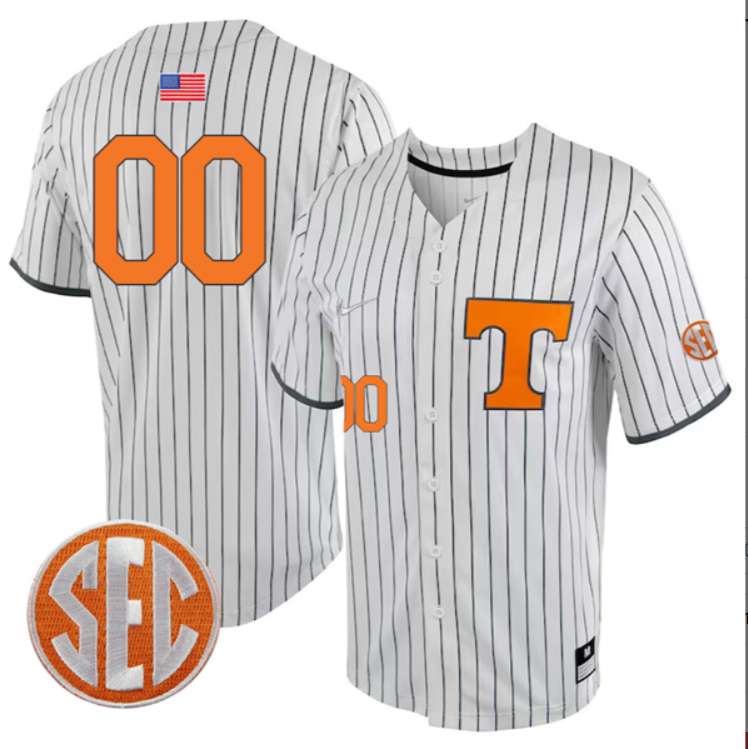 Custom Tennessee Volunteers Jersey College Two Button SEC Patch Stitched Baseball - Image 4