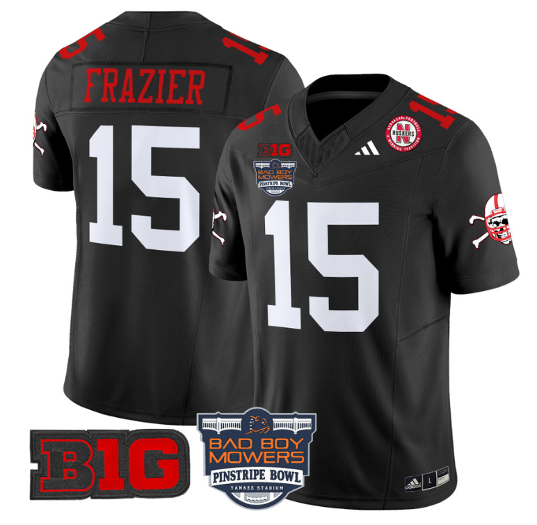 Tommie Frazier Jersey #15 Nebraska Cornhuskers 2025 Pinstripe Bowl Patch Stitched Football - Image 5