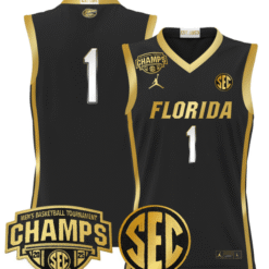 Team Jersey #1 Florida Gators 2025 Tournament Champions Patch Basketball
