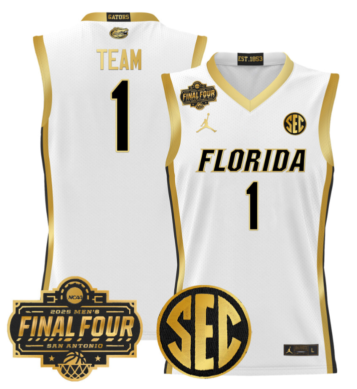 Team Jersey #1 Florida Gators 2025 Final Four Patch Stitched Basketball - Image 3