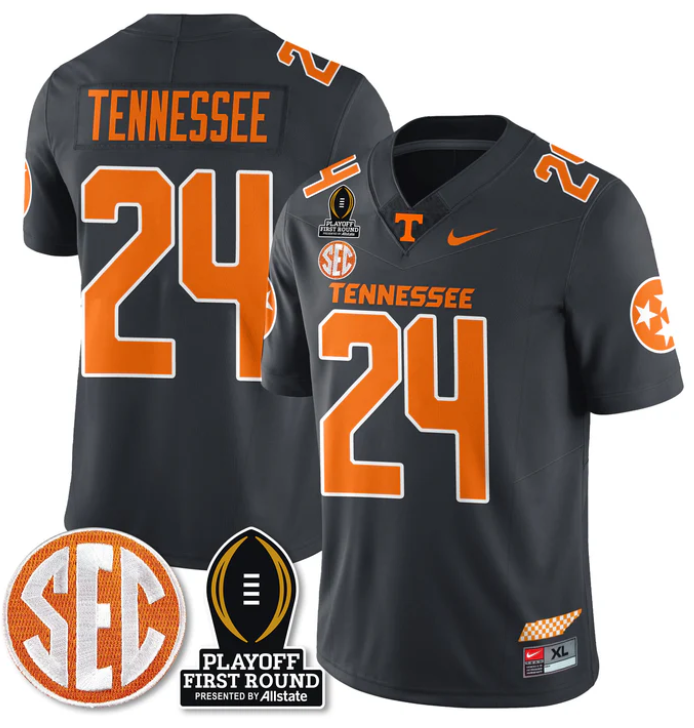 Tennessee Jersey #24 Tennessee Vols Playoff First Round Patch Football Stitched - Image 3