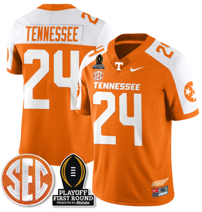 Tennessee Jersey #24 Tennessee Vols Playoff First Round Patch Football Stitched - Image 5