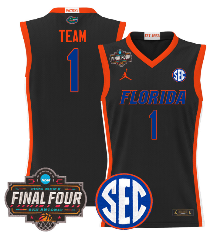 Team Jersey #1 Florida Gators 2025 Final Four Patch Stitched Basketball - Image 5
