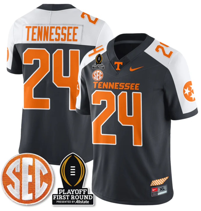Tennessee Jersey #24 Tennessee Vols Playoff First Round Patch Football Stitched - Image 6