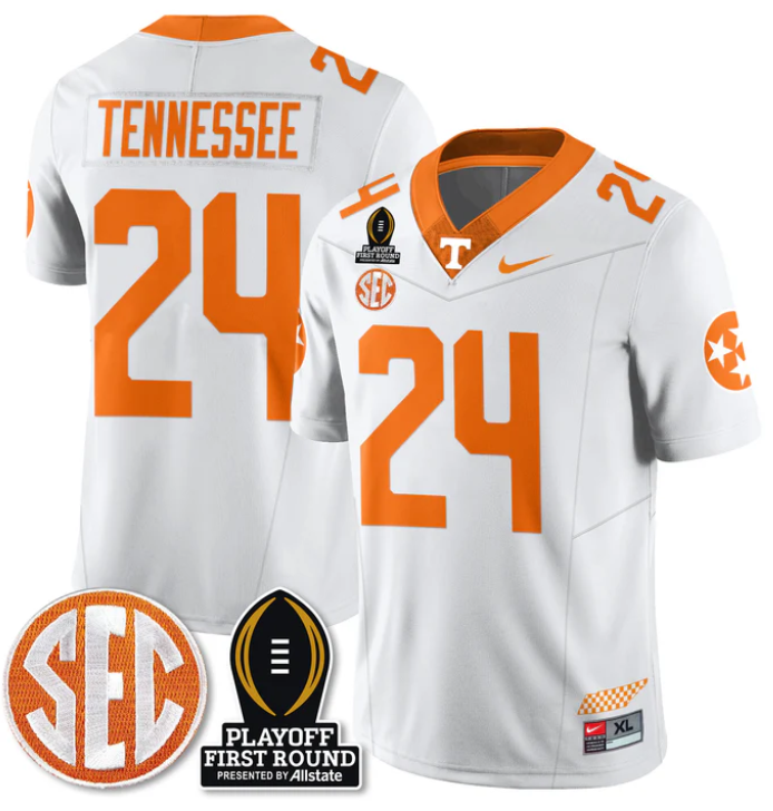 Tennessee Jersey #24 Tennessee Vols Playoff First Round Patch Football Stitched - Image 2