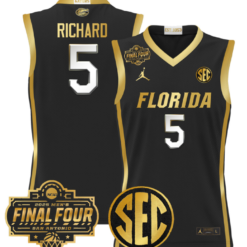 Will Richard Jersey #5 Florida Gators 2025 Final Four Patch Stitched Basketball