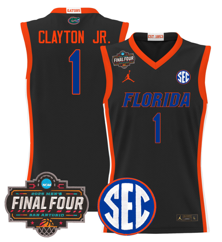 Walter Clayton Jr Jersey #1 Florida Gators 2025 Final Four Patch Basketball - Image 5