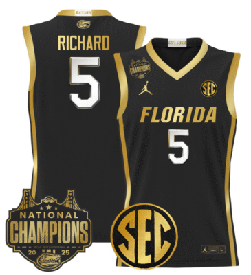 Will Richard Jersey #5 Florida Gators 2025 National Champions Patch Basketball