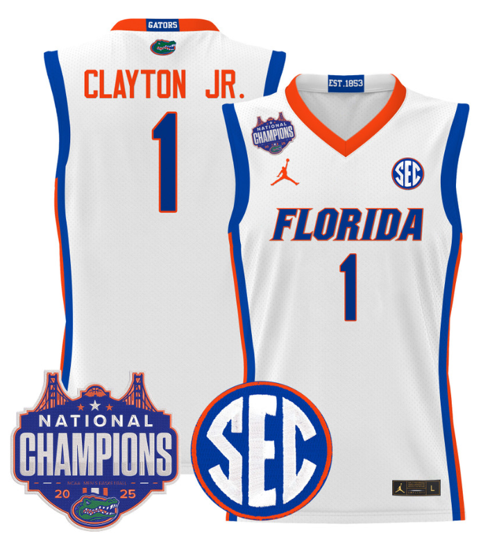 Walter Clayton Jr Jersey #1 Florida Gators 2025 National Champions Basketball - Image 5