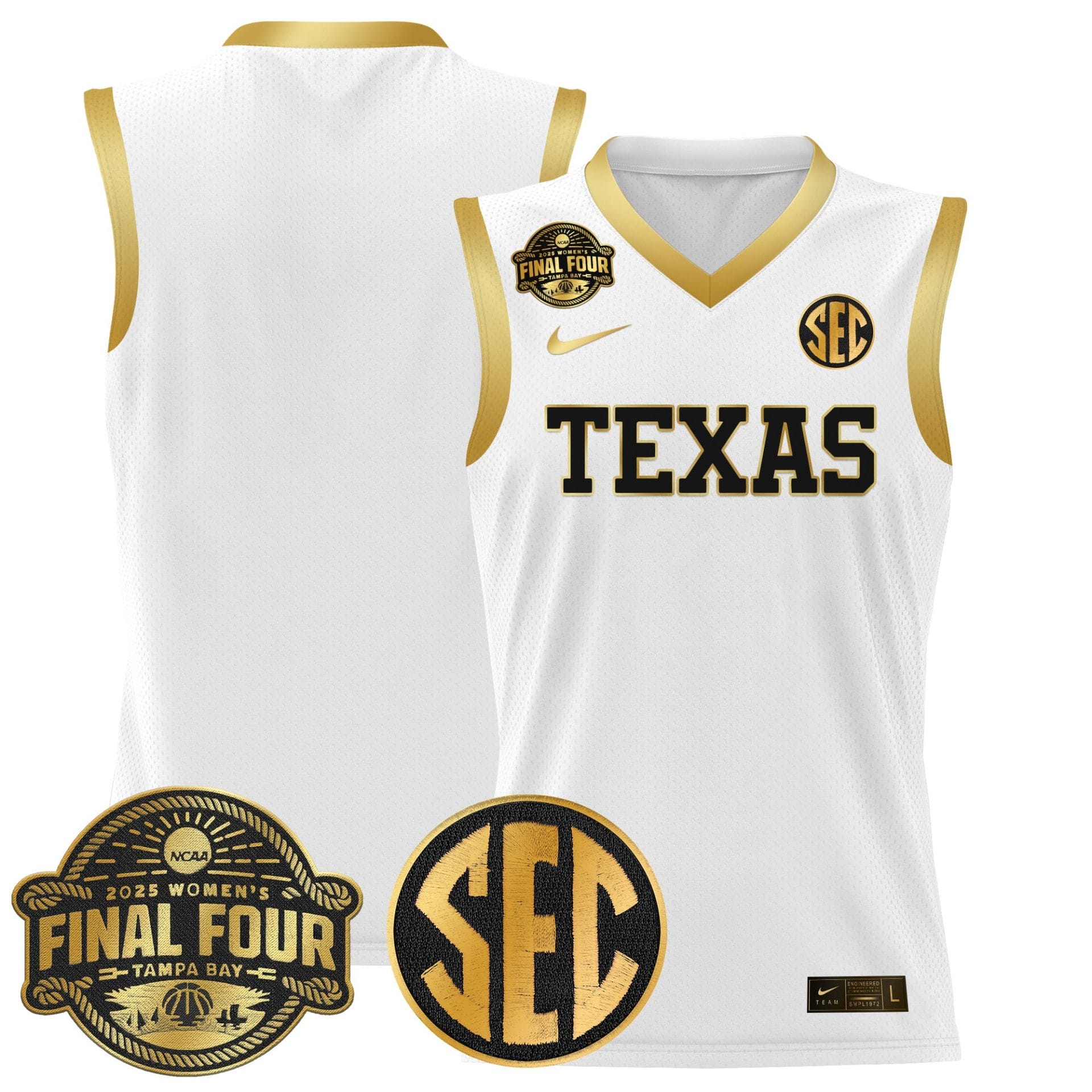 Team Jersey Texas Longhorns 2025 Sec Final Four Patch Stitched Basketball - Image 3