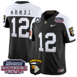 12th Man Jersey #12 Army Black Knights Independence Bowl Patch Vapor Stitched Football