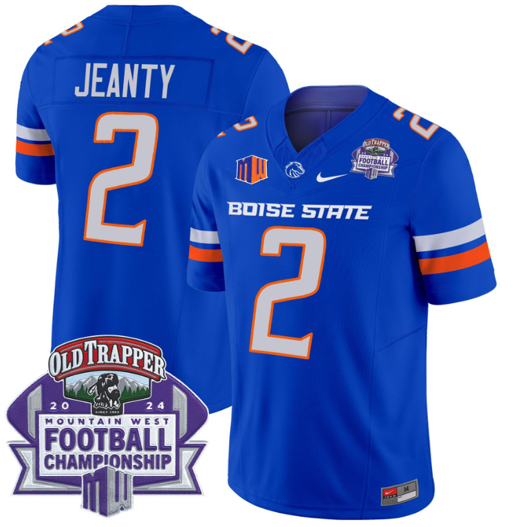Ashton Jeanty Jersey #2 Boise State Broncos 2024 Championship Stitched Football - Image 2