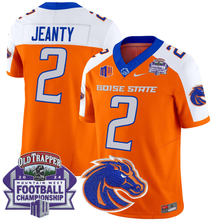 Ashton Jeanty Jersey #2 Boise State Broncos 2024 Championship Stitched Football - Image 5