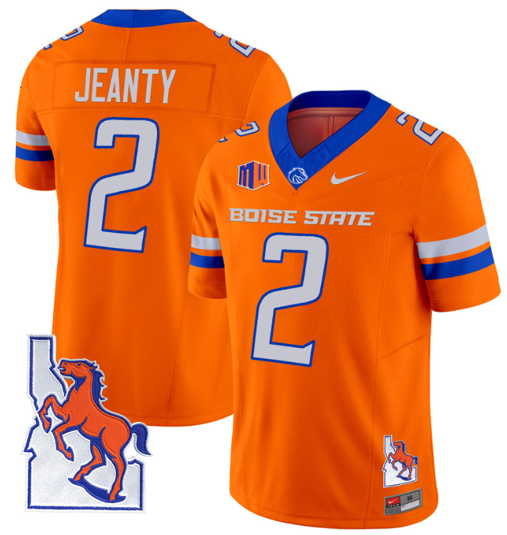 Ashton Jeanty Jersey #2 Boise State Broncos 2024 Vapor Stitched Football - Image 10