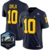 Alex Orji Jersey #10 Michigan Wolverines ReliaQuest Bowl Patch Stitched Football