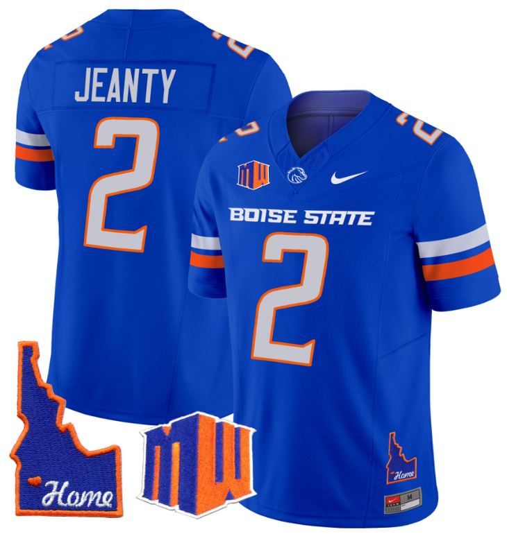 Ashton Jeanty Jersey #2 Boise State Broncos 2024 Vapor Stitched Football - Image 3
