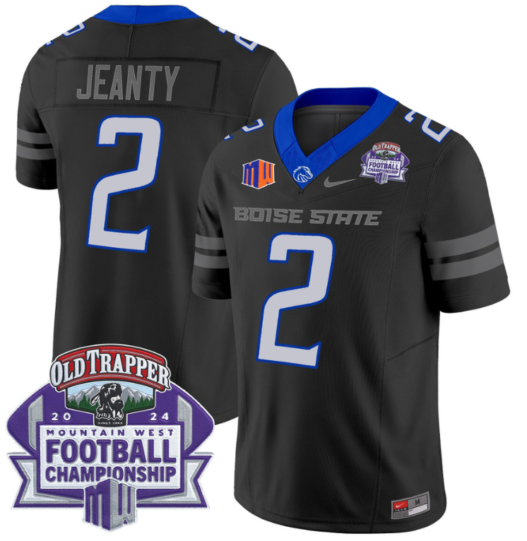 Ashton Jeanty Jersey #2 Boise State Broncos 2024 Championship Stitched Football