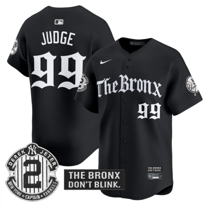 Aaron Judge Jersey #99 Yankees The Bronx Gothic Ink Drop Edition Stitched Baseball - Image 3