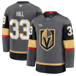 Alternative view of Adin Hill Jersey #33 Vegas Golden Knights Premium Stitched Hockey