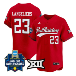 Alexa Langeliers Jersey #23 Texas Tech Red Raiders Softball 2025 World Series Stitched Black Stitched Baseball