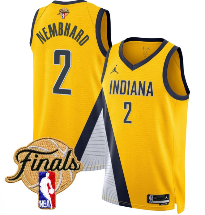 Andrew Nembhard Jersey #2 Indiana Pacers 2025 Finals Swingman 24-25 City Stitched Basketball - Image 4