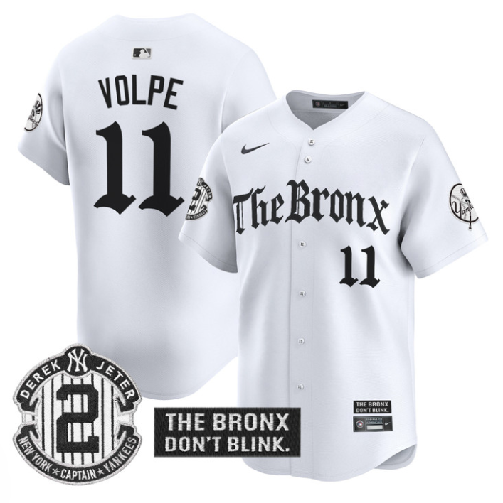 Anthony Volpe Jersey #11 Yankees The Bronx Gothic Ink Drop Edition Stitched Baseball - Image 3